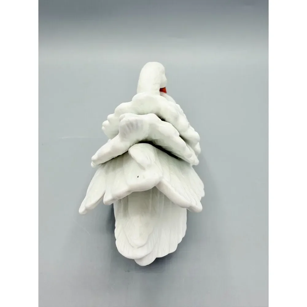 Royal Heritage hand-painted porcelain/bisque swan